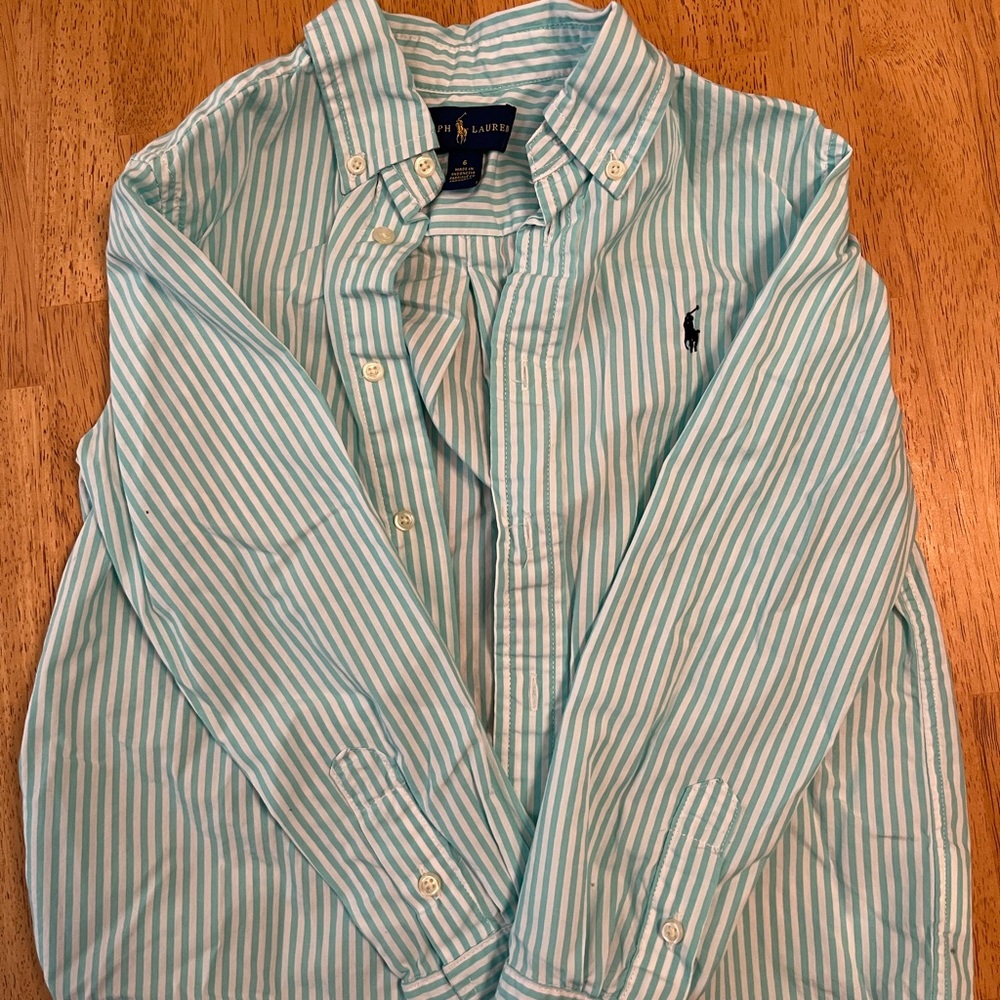 Polo button down size 6 boys
